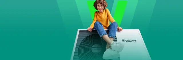 Žena sediaca na tepelnom čerpadle