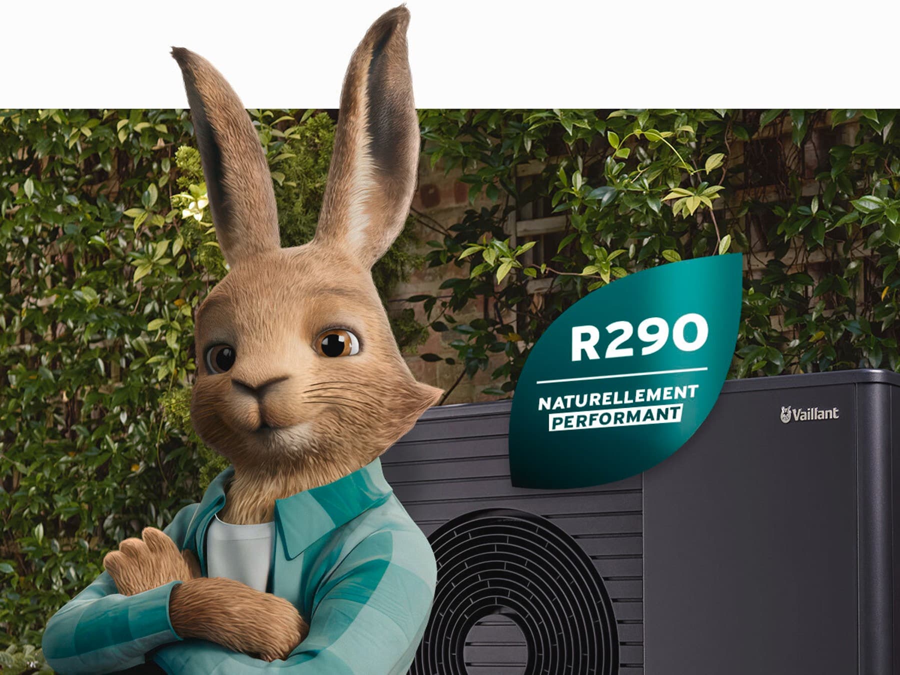 Vaillant zajac pred tepelným čerpadlom s chladivom R290
