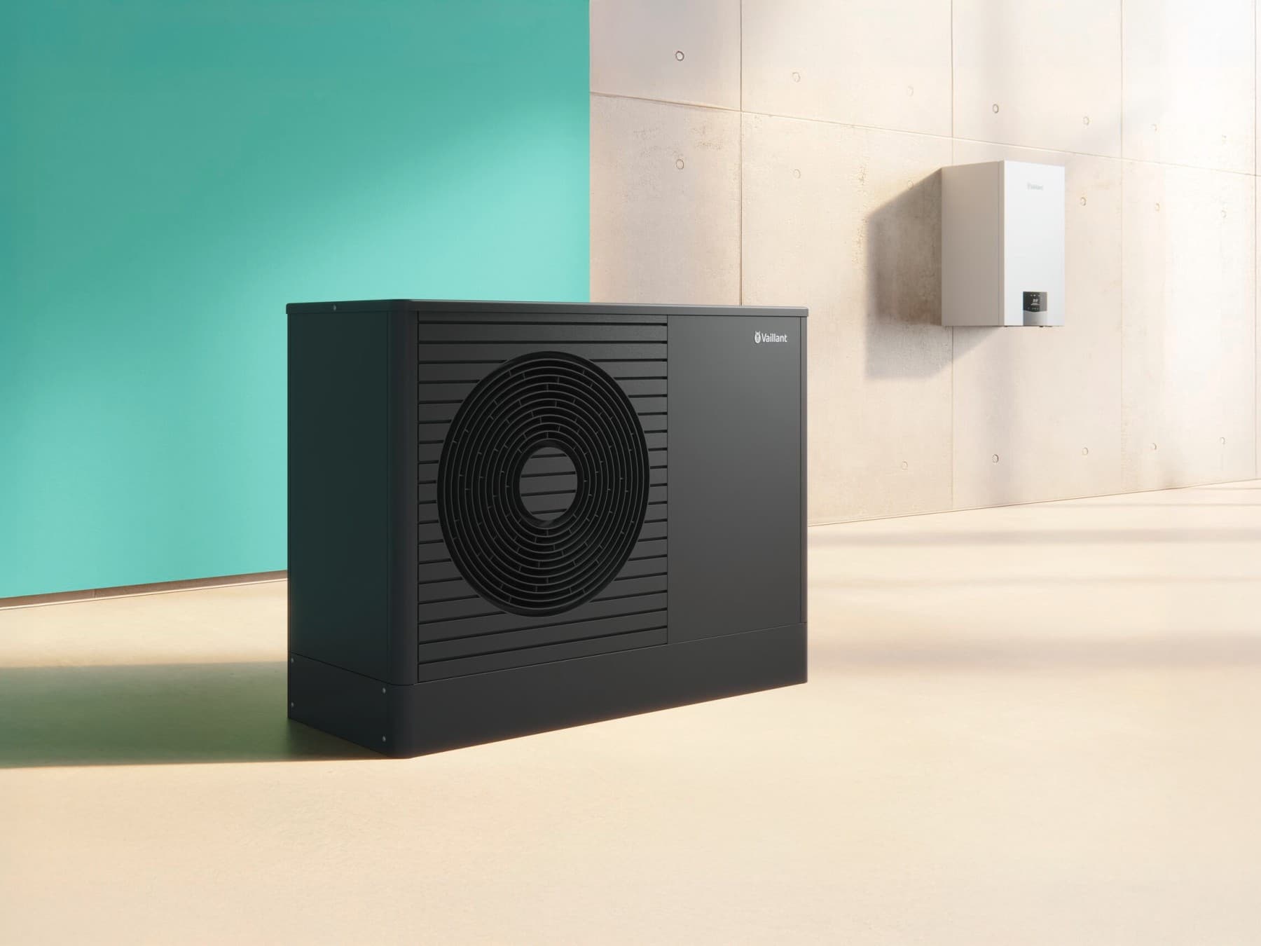 Hybridný vykurovací systém s tepelným čerpadlom aroTHERM plus a kondenzačným plynovým kotlom ecoTEC plus