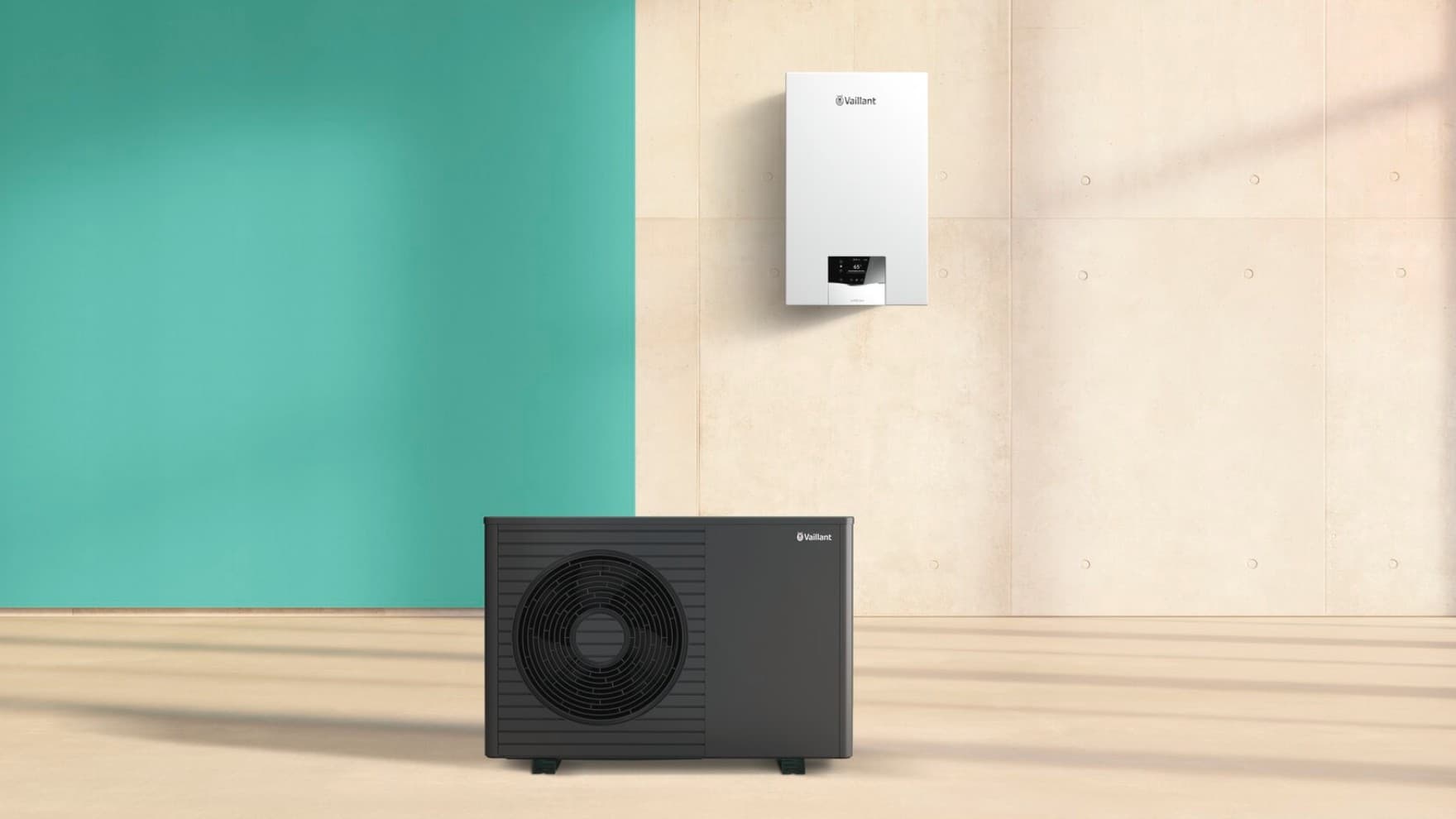 Hybridný vykurovací systém s tepelným čerpadlom aroTHERM plus a plynovým kotlom ecoTEC plus