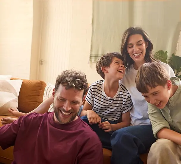 Spokojná rodina doma